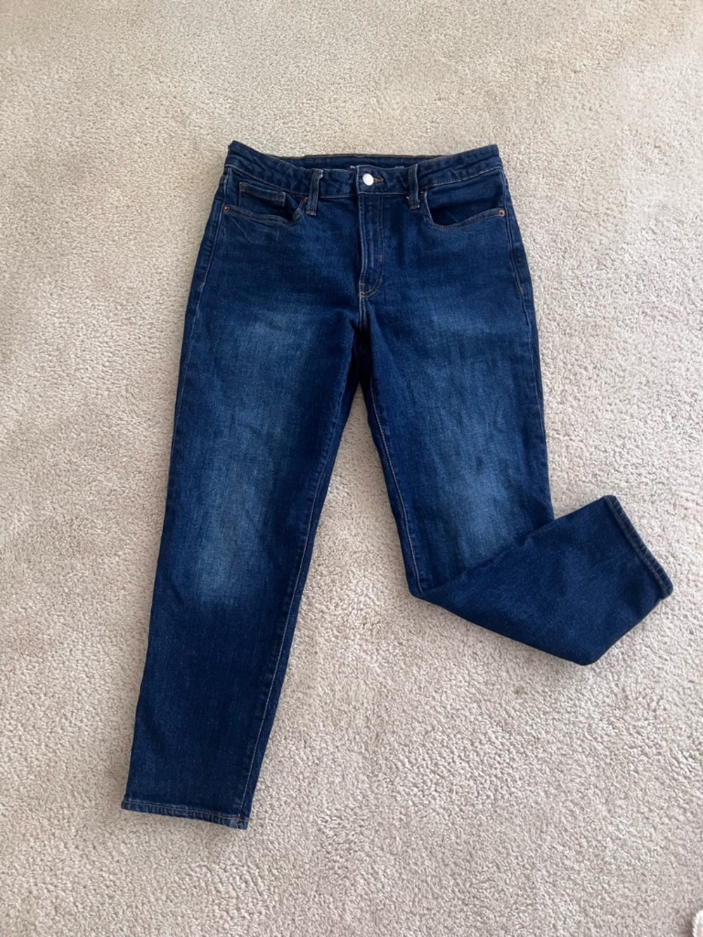 Old Navy Dark Blue Mid Rise OG Straight LegJeans 8 GUC